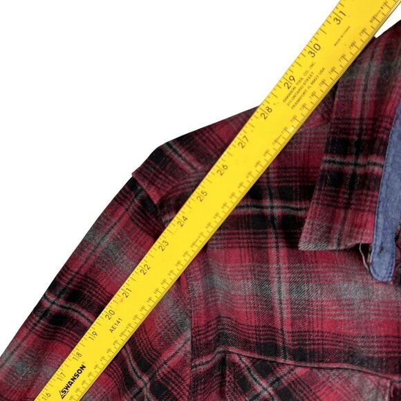 Jachs Mens XL Heritage Brawny Flannel Shacket Heavy Shirt Tartan Plaid Jacket - Picture 10 of 15